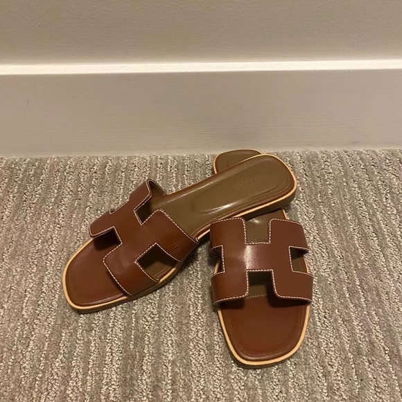 hermes style Shoes - Hermes Oran style brown sandals size 8.5